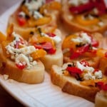 Bruschetta with Pepper and Cheese