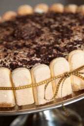 Tiramisu with shaved chocolate