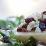 Savory Gorgonzola, dried cranberries, and pecans smothered in a light, lemony dressing