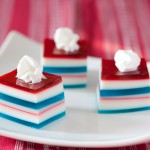 Rainbow Jello with Whipped Cream