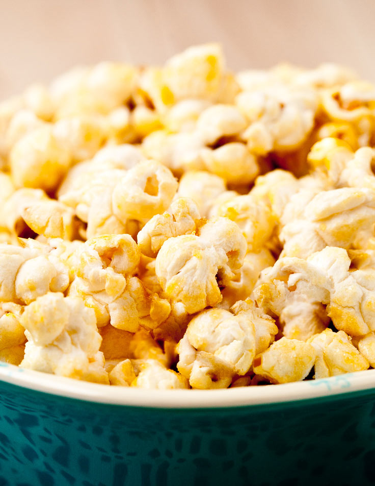 Kettle corn popcorn in bowl