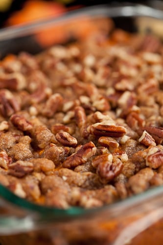 Sweet Potatoe Casserole with Brown Sugar Crumble