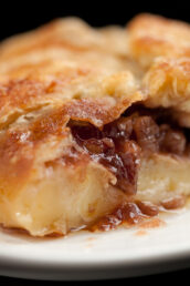 Brie en Croute on a white plate