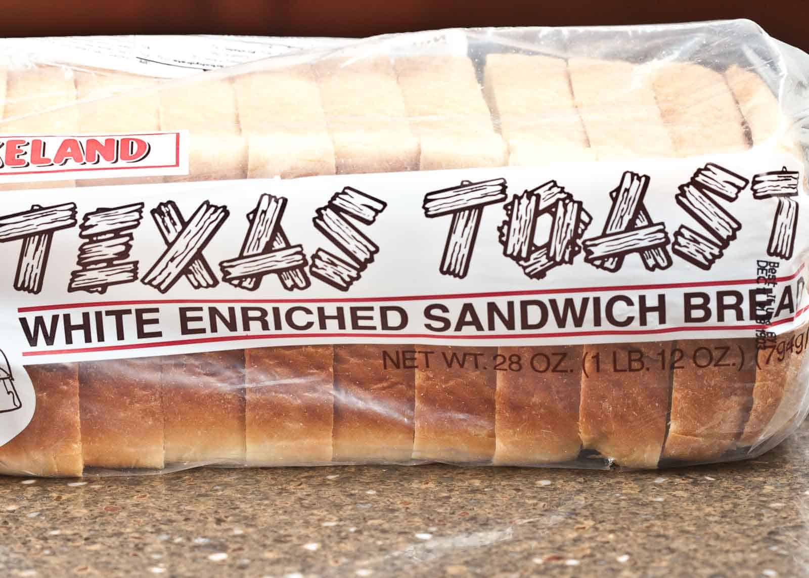 Texas Toast Fresh Sliced Bread Loaf in the original bag.