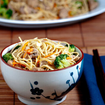 Chicken Chow Mein in bowl