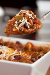 Hearty Chili with Shredded Cheese