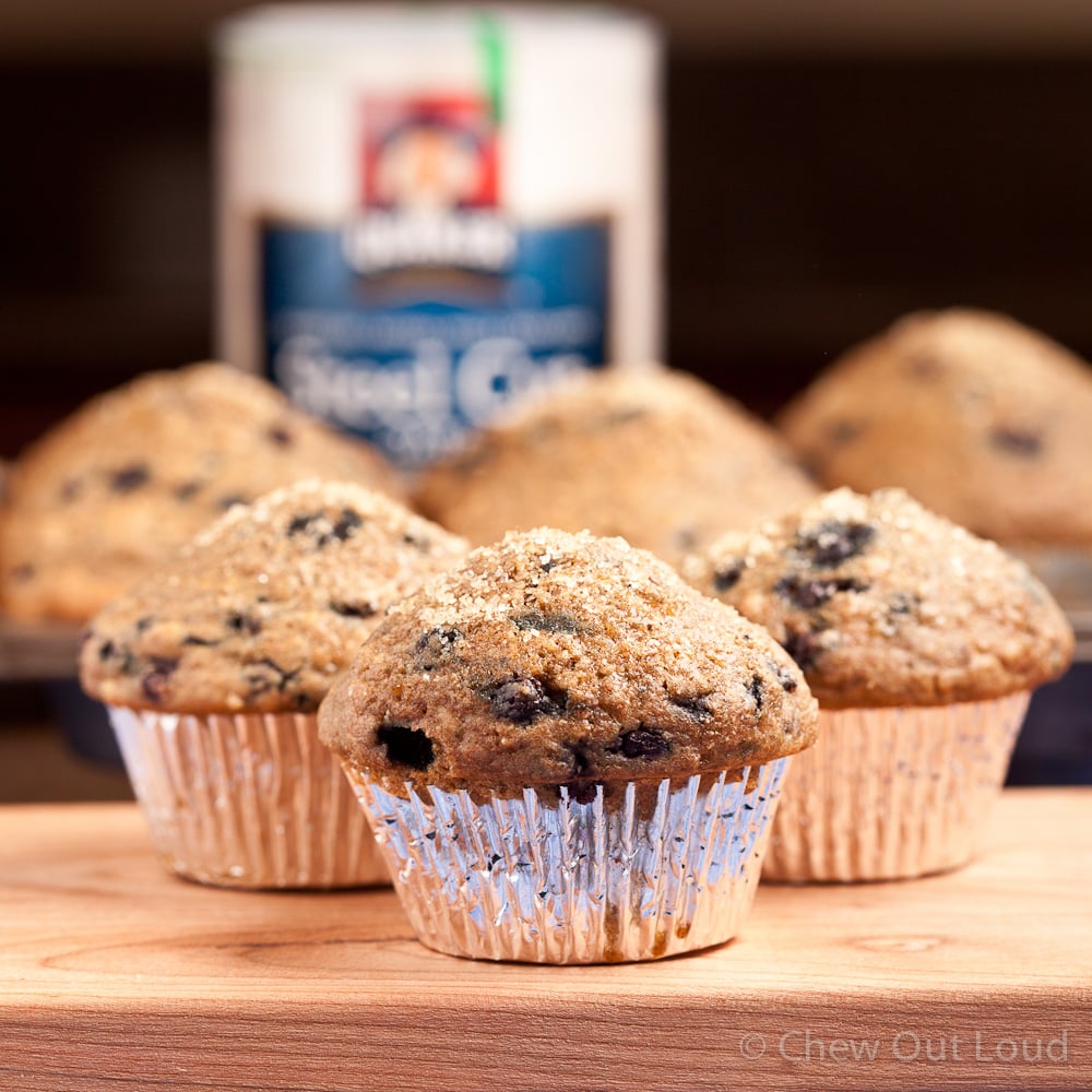 Steel Cut Oatmeal Blueberry Muffins 3