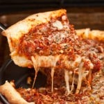 Chicago deep dish pizza, homemade pizza