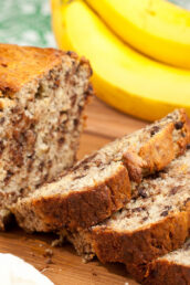 Slices of Yogurt Banana Chocolate Bread