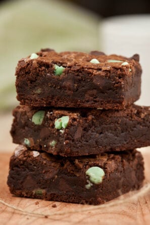 Chewy Mint Chocolate Brownies