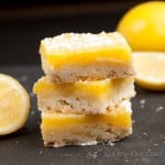 lemon bars with lemon slices