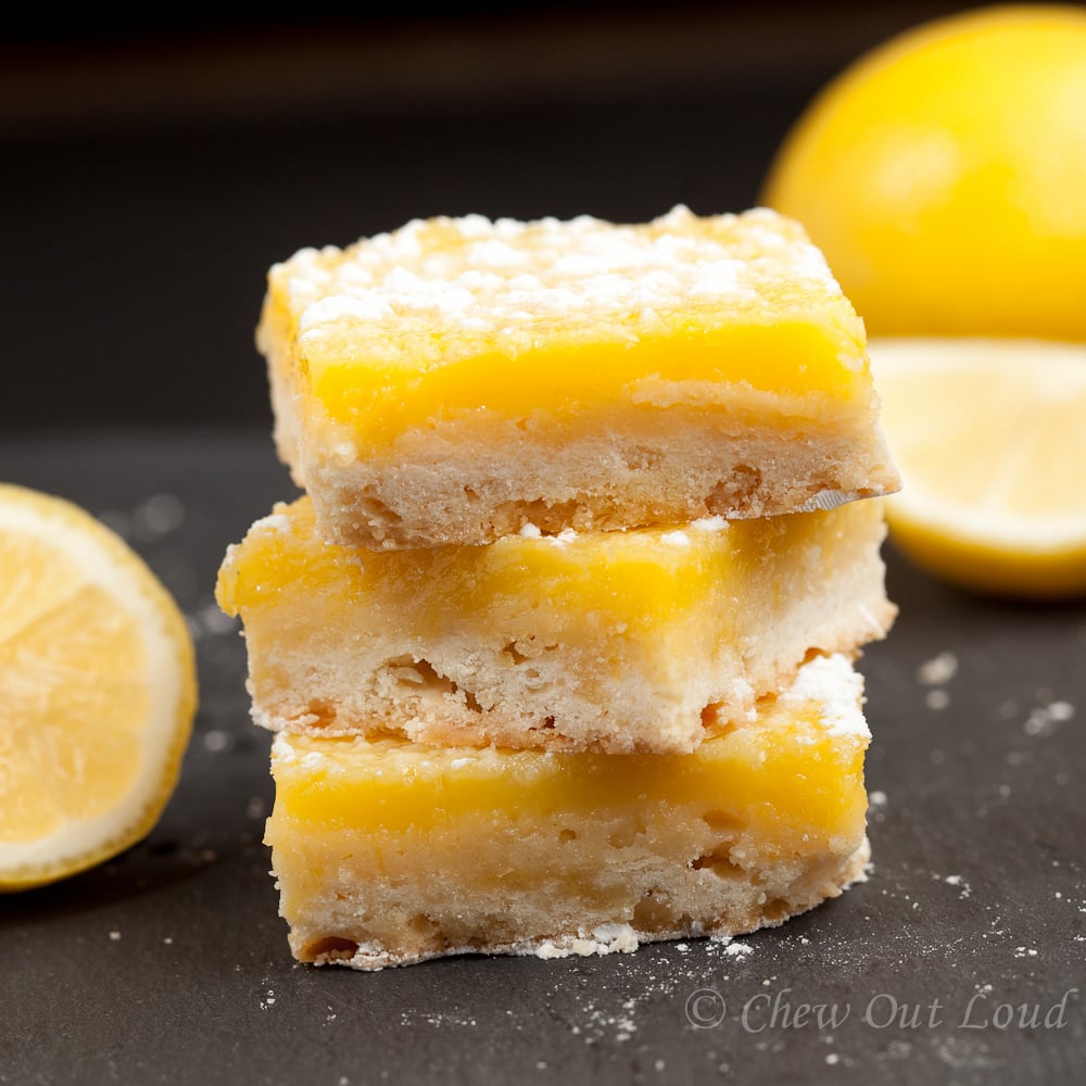 lemon bars with shortbread crust