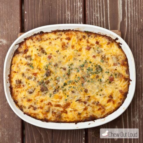 Cheesy Potato Breakfast Casserole Chew Out Loud
