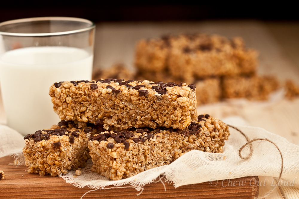 Chewy Chocolate Chip Granola Bars