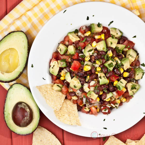 Black Bean Avocado Dip Salad