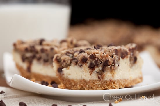 Chocolate Chip Cookie Cheesecake Bars