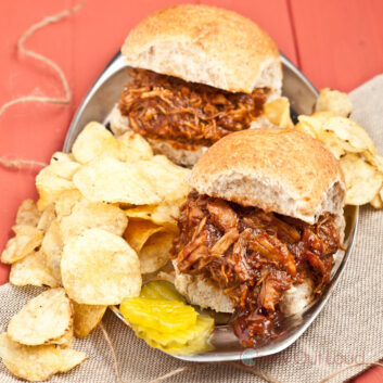 Smoky BBQ Pulled Chicken with Potato Chips
