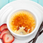 creme brulee in a dish