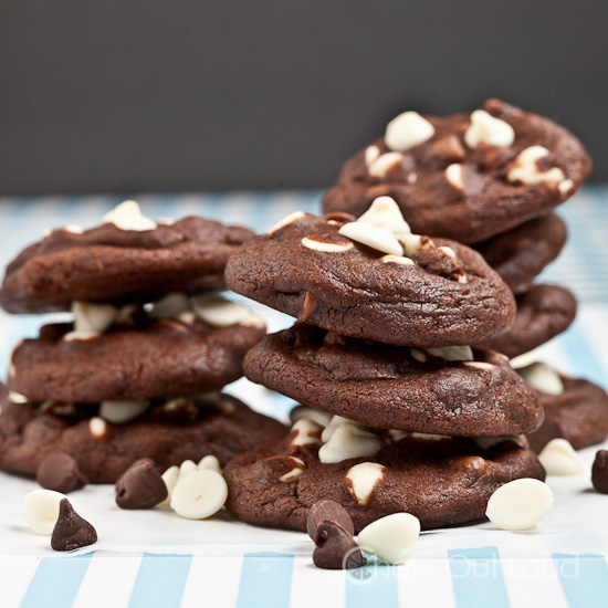 Chewy Triple Chocolate Chocolate Chip Cookies