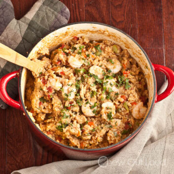 One Pot Mexican Rice with Chicken and Shrimp