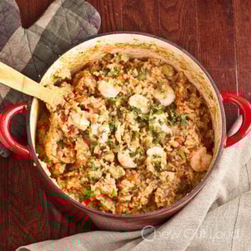 One Pot Mexican Rice with Chicken and Shrimp