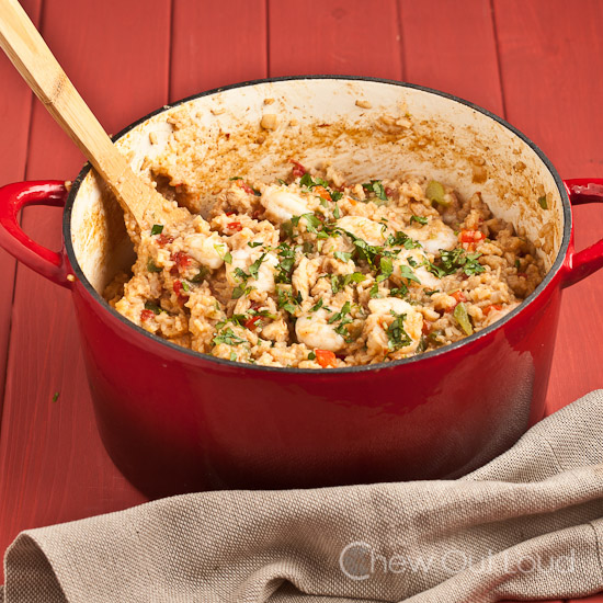 Mexican Rice with Chicken and Shrimp - Chew Out Loud