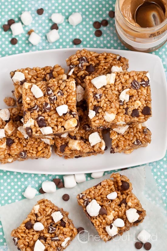 Smores Peanut Butter Rice Crispy Bars 4