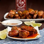 honey sriracha baked chicken wings