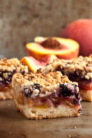 Peach and Blueberry Crumb Bars