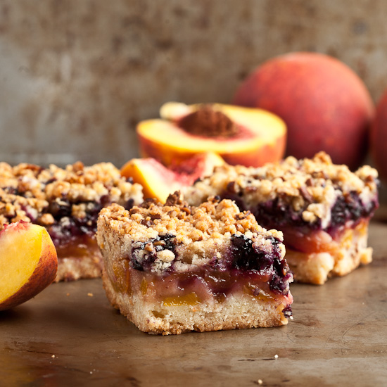 Peach and blueberry pie bars