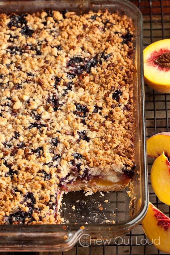 Peach 'n Blueberry Crumb Bars