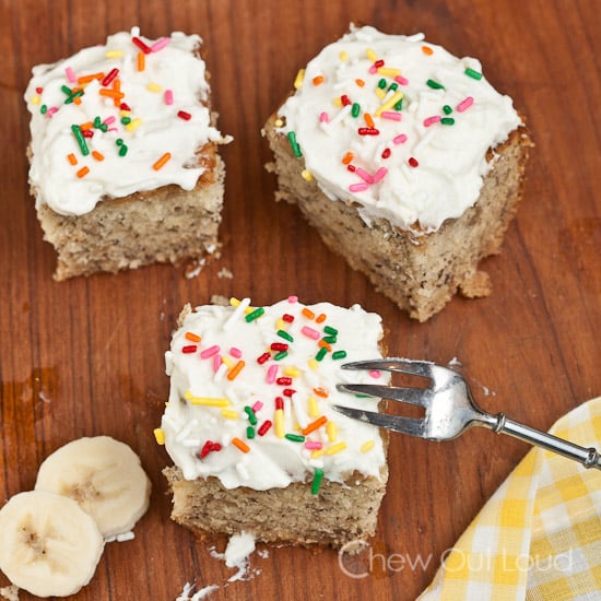Banana Cake with Whipped Cream Cheese Frosting