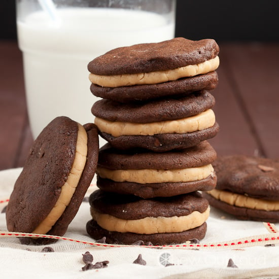 chocolate peanut butter sandwich cookies