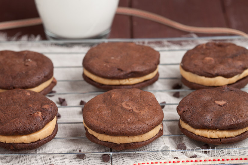 Chocolate Peanut Butter Sandwich Cookies