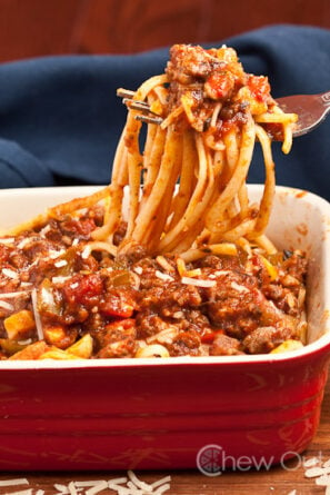 Pasta with Chunky Vegetable and Sausage Sauce