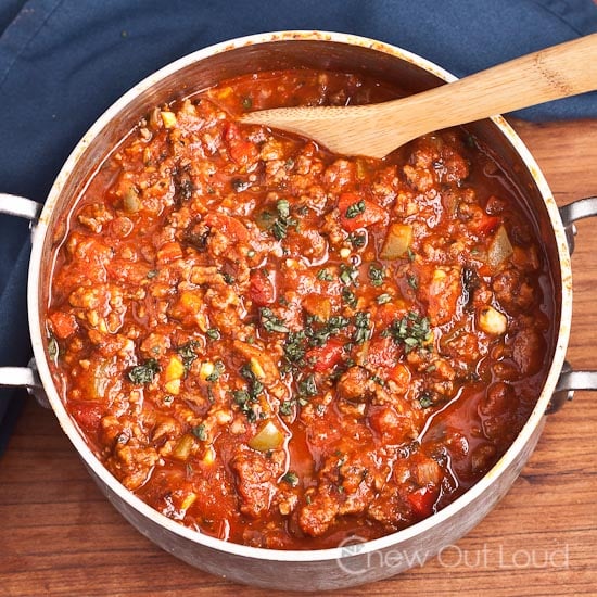 Chunky Vegetable and Sausage Pasta Sauce