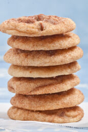 Stack of Chewy Soft Snickerdoodles Cookies