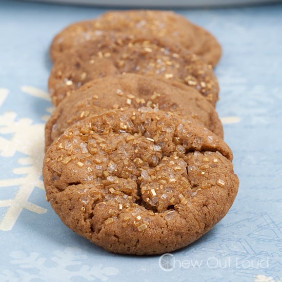 Line up of Soft Ginger Cookies