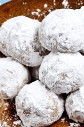 snowball cookies, russian tea cakes, mexican wedding cakes, pecan balls