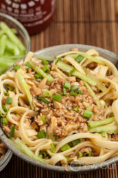 Dan - Dan Noodles with Chopped Peanuts and Onions