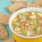 Chicken Chili with Quinoa and Chopped Avocado