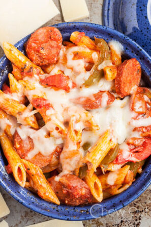 Baked  Penne with Sausage and Peppers