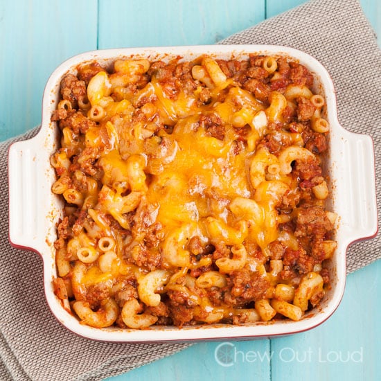 Easy Chili Mac and Cheese with Sriracha