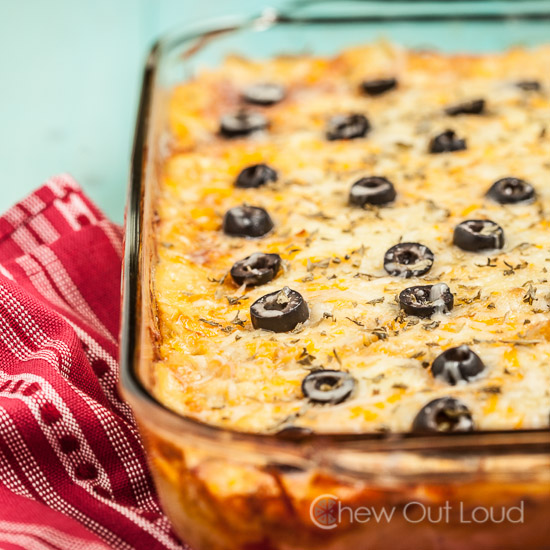 White chicken enchilada casserole