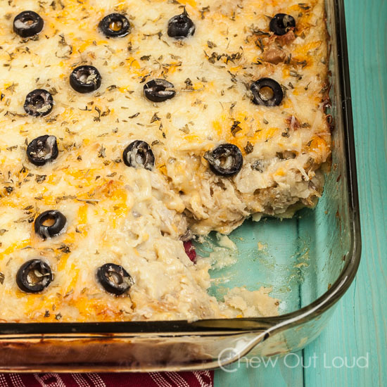 white chicken enchilada bake