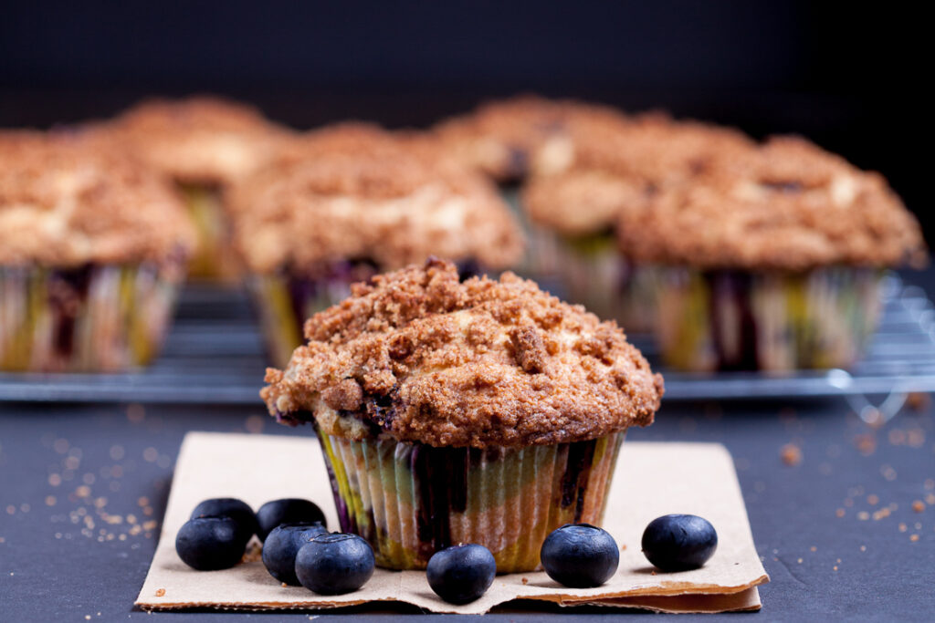 Blueberry Muffins with Streusel Topping