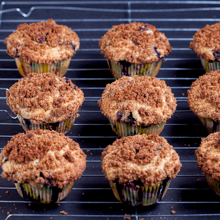 Blueberry Muffins with Streusel Topping