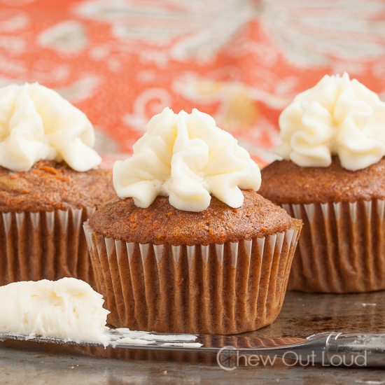 Carrot Cake Cream Cheese Cupcakes