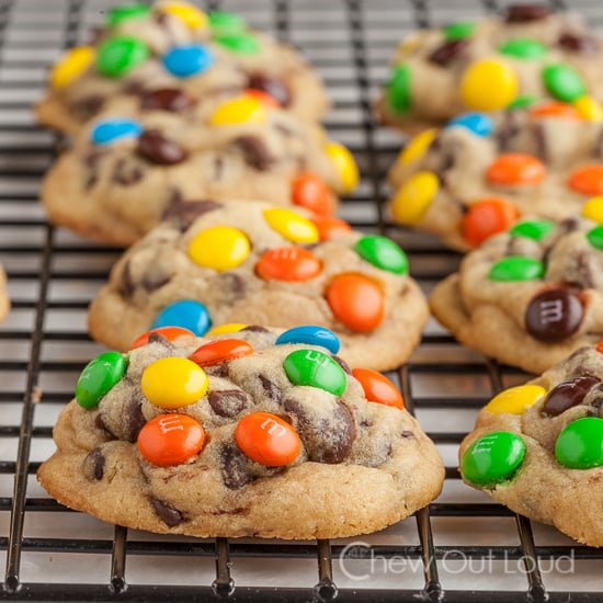 Gooey Chocolate M&M Cookies