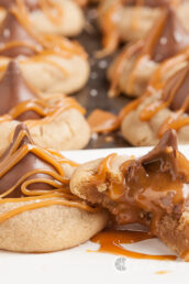 Salted Caramel Kiss Brown Butter Cookies
